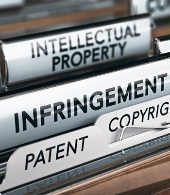 A visual representation of various forms of intellectual property infringement, including copyright and trademark violations