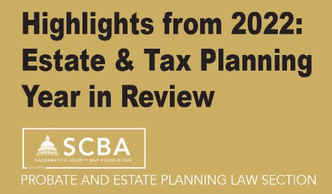 SCBA Estate & Tax Planning Year in Review banner