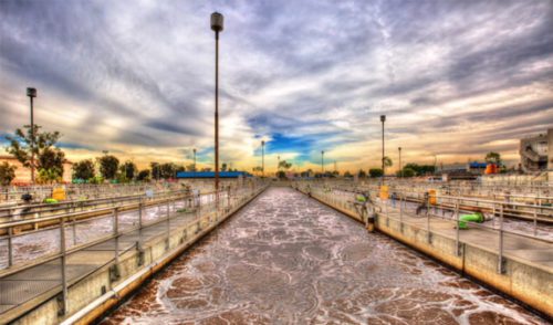 A photo of a water treatment plant