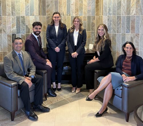 A photo of the 2023 Summer Associates Marino Dominguez, Anis Guedoir, Sarah Nagle, Ava Sutton, Morgan Graber, and Laura Tepper