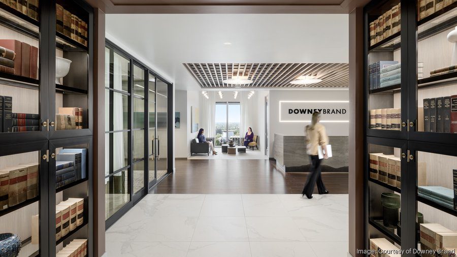 A photo of Downey Brand's new lobby after the renovation